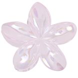 Pince cheveux fleur de tiar&eacute; plastique rose L10cm