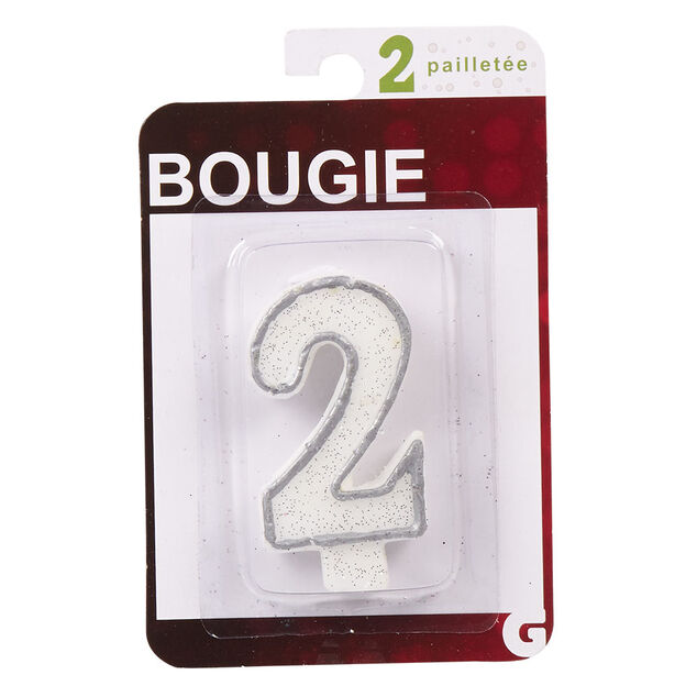 Bougie anniversaire chiffre 2