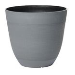 Cache pot rond gris frise ligne horizontale 30L
