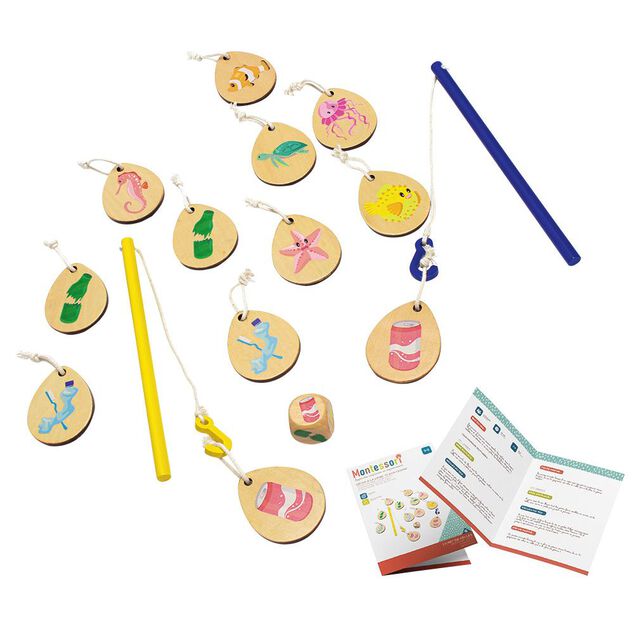 Jeu de pêche en bois