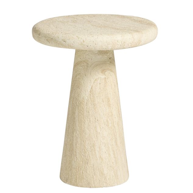 Table basse Travea effet pierre min&eacute;rale &Oslash;34xH45cm