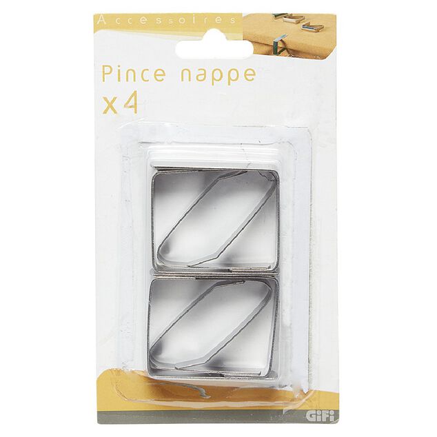 Pince nappe inox x4