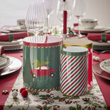 Lot de 3 boîtes alimentaires en métal décor Noël 3 tailles