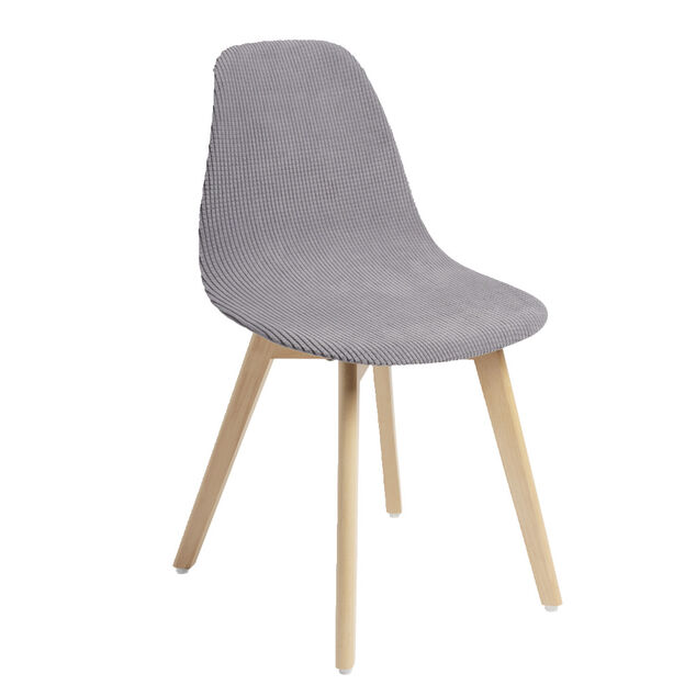Housse de chaise scandinave extensible grise 45x40xH45cm