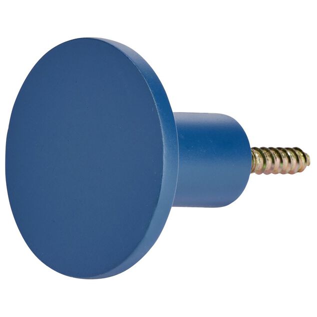 Pat&egrave;re murale ronde bleu polyr&eacute;sine &Oslash;5cm