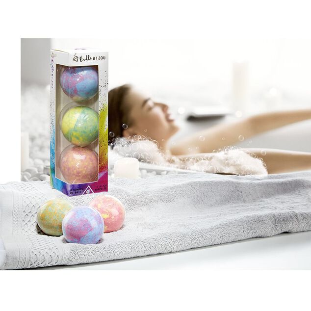 Coffret 3 bombes de bain et bijou surprise