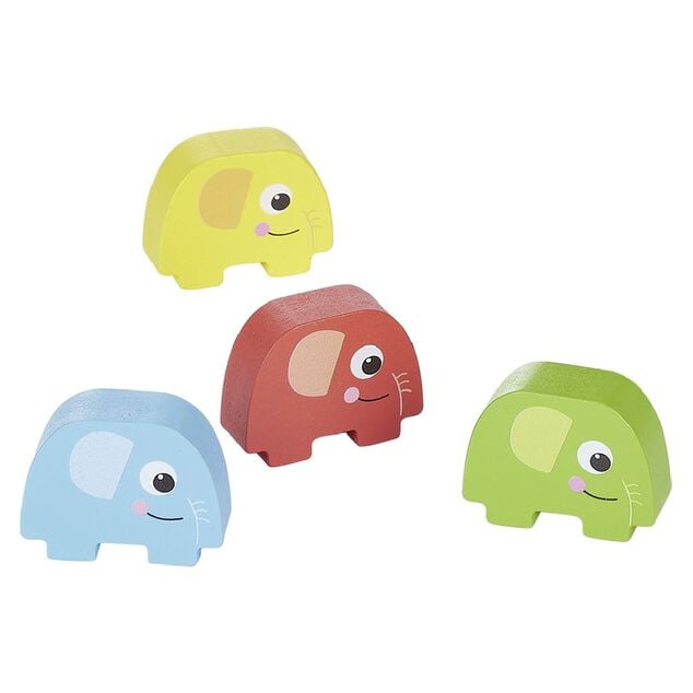 Jeu en bois &Eacute;l&eacute;phant &agrave; empiler - 46 pi&egrave;ces