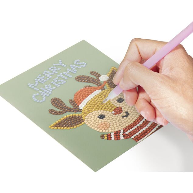 Carte de Noël à créer broderie diamant x4