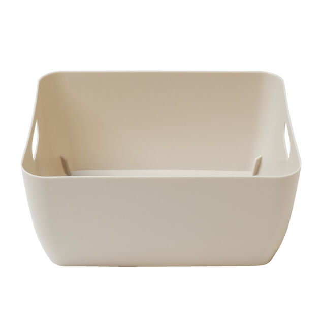 Panière de rangement en plastique 19,5x15,5xH9cm (3 modèles)