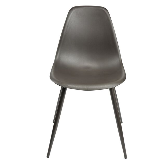 Chaise First assise polypropyl&egrave;ne pieds m&eacute;tal noire L42,5xP50xH78,5cm