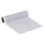 Chemin de table effet Lin motif perle bleu