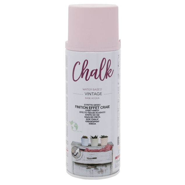 Peinture a&eacute;rosol Chalk effet craie 400 ml Rose