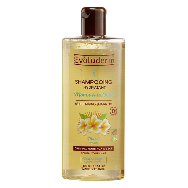 Shampooing hydratant Evoluderm mono&iuml; &agrave; la folie 400 ml