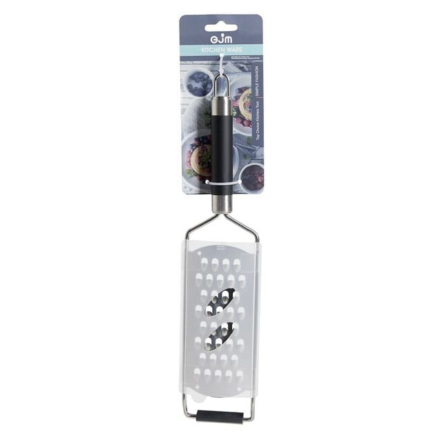 R&acirc;pe en inox manche inox avec manche en plastique L.32cm