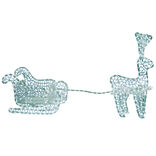 Traineau du Père Noël lumineux blanc