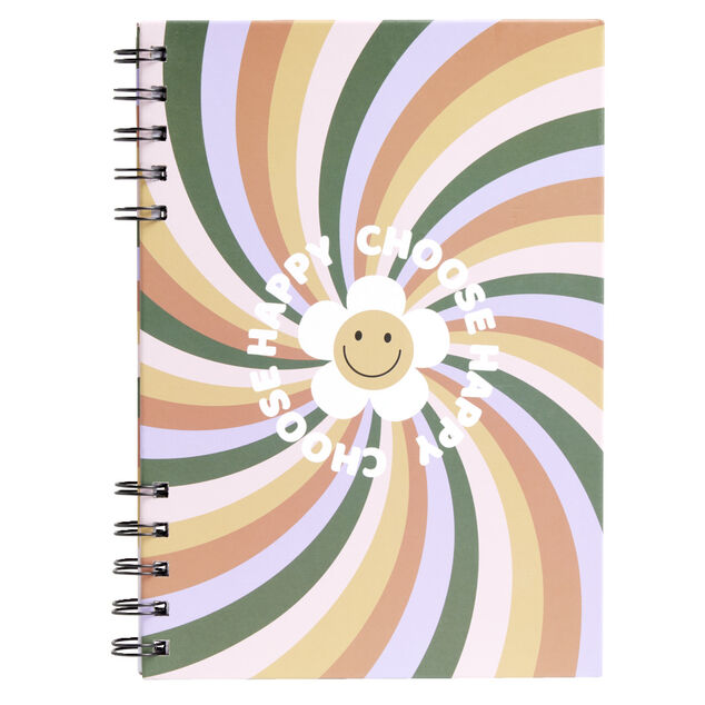 Carnet spirale A5 &agrave; lignes Happy Choose 160 pages