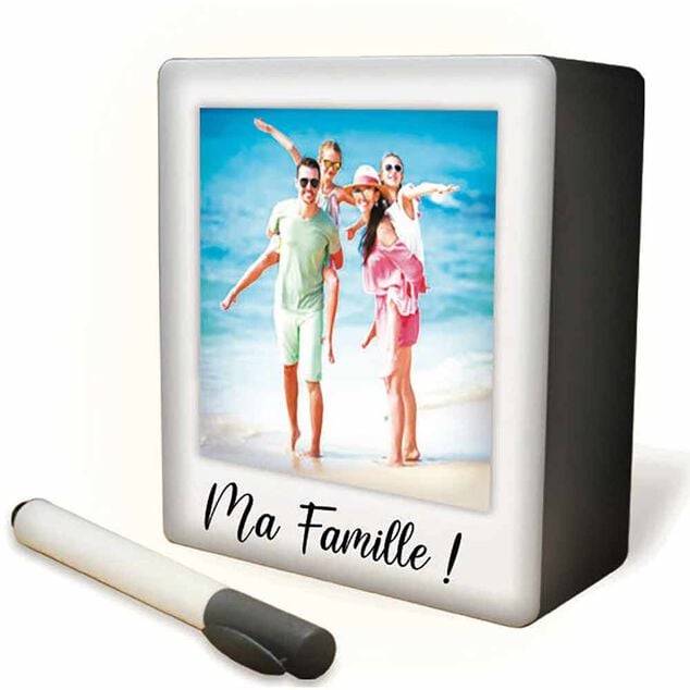 Cadre photo lumineux avec feutre 9x10cm pour photo 7.5x7.5cm