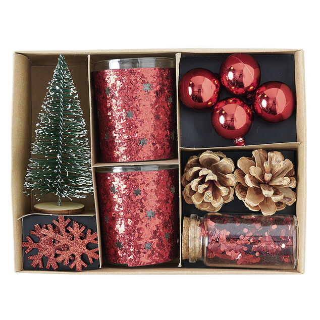 Set de Noël décoration de table rouge