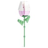 Tulipe fleur &agrave; construire H16cm 70 pi&egrave;ces - 4 mod&egrave;les