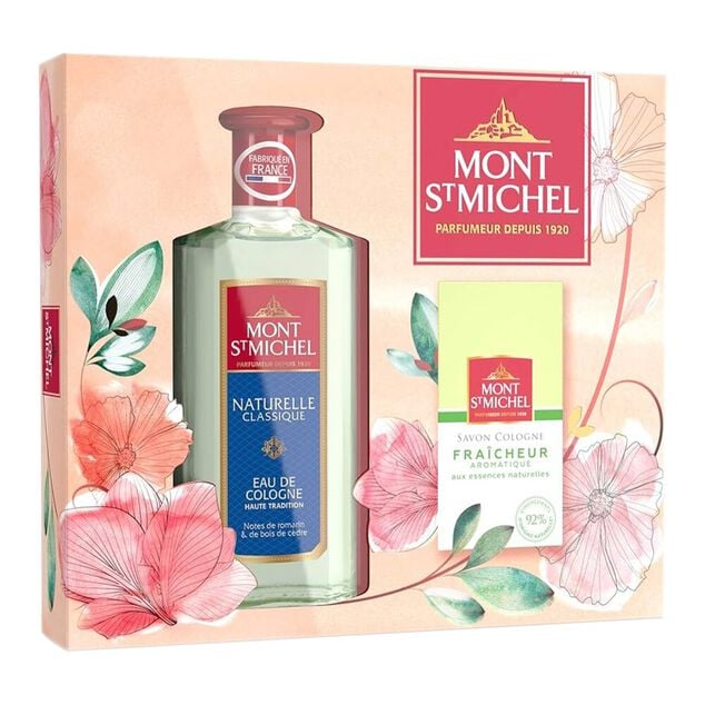 Coffret Mont St Michel eau de cologne classique 250ml et savon fra&icirc;cheur 125gr