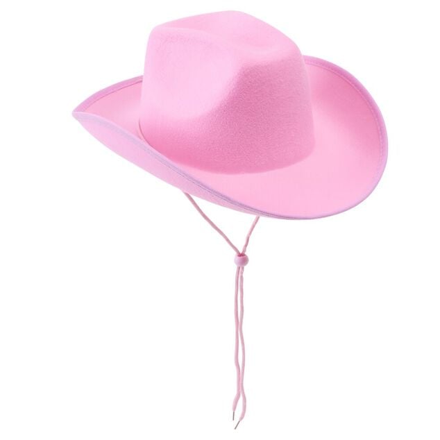 Chapeau de cow-boy feutrine 38x13xH30cm (2 mod&egrave;les bleu ou rose)