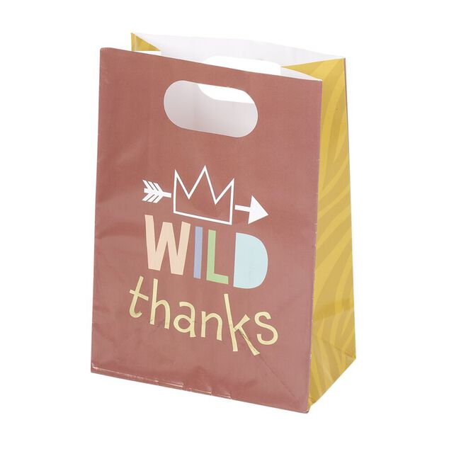 Sac &agrave; bonbons pochette th&egrave;me animaux sauvages x8