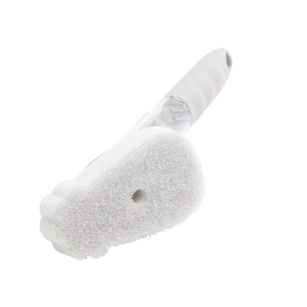 Brosse de nettoyage en mousse avec distributeur de savon int&eacute;gr&eacute; L27,5cm