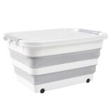 Box de rangement pliable 30L &agrave; roulettes 52x39xH29cm
