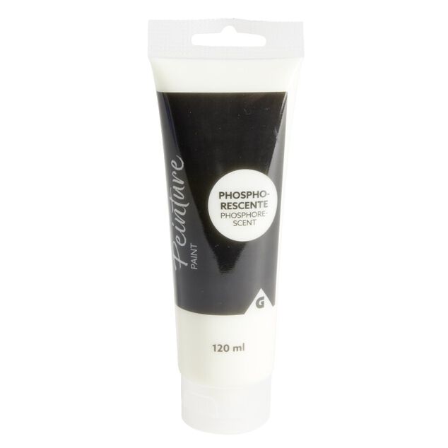 Peinture acrylique phosphorecente tube 120ml