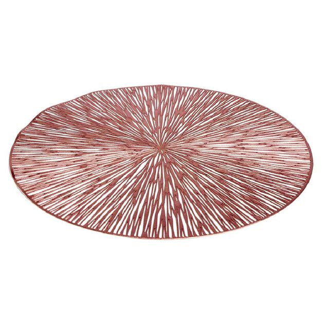 Set de table rond brillant rose ou dor&eacute; &Oslash;38cm