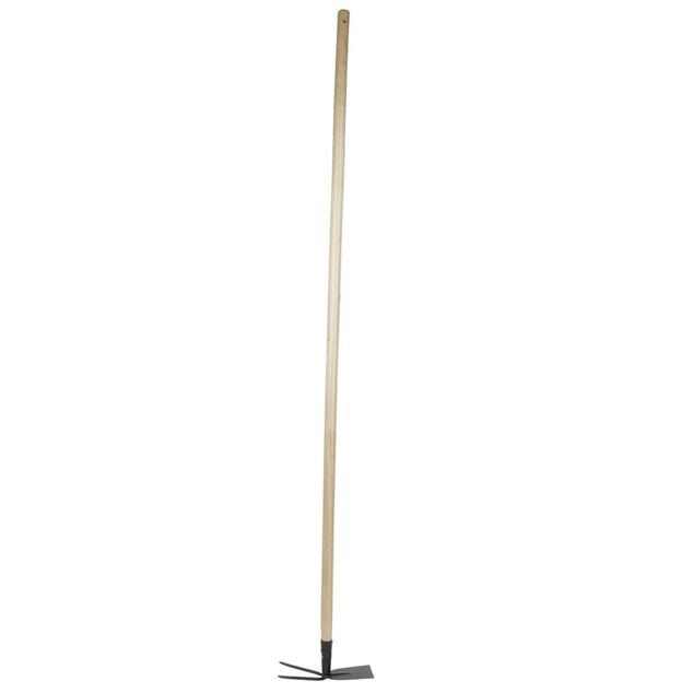 Serfouette grand mod&egrave;le m&eacute;tal noir manche en bois