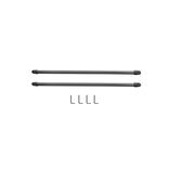 Tringle de vitrage Extensible 30-50 cm m&eacute;tal argent&eacute; x2