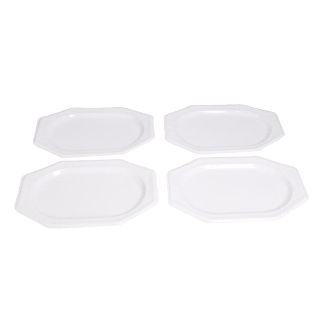 Plateau de pr&eacute;sentation ovale x4 en carton blanc 25x34cm