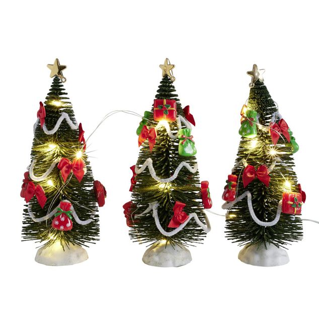 Sapin lumineux d&eacute;coratif 15LED x3  H18cm