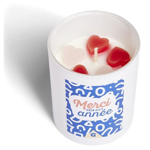 Bougie Merci pour cette ann&eacute;e bleu senteur vanille