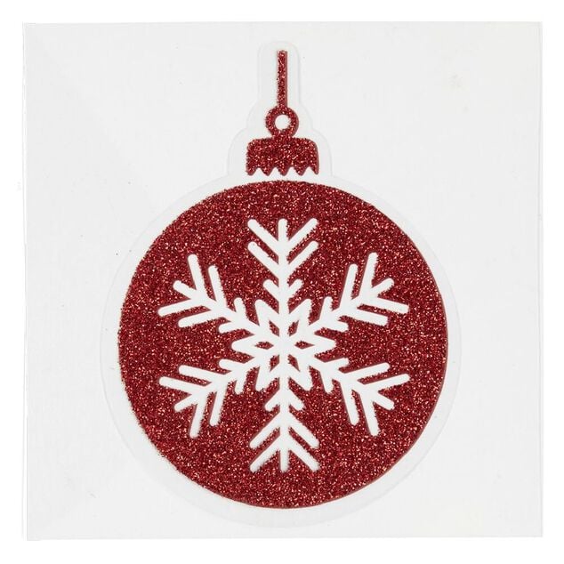 D&eacute;coration fen&ecirc;tre et mur boule de No&euml;l adh&eacute;sive (6 mod&egrave;les)