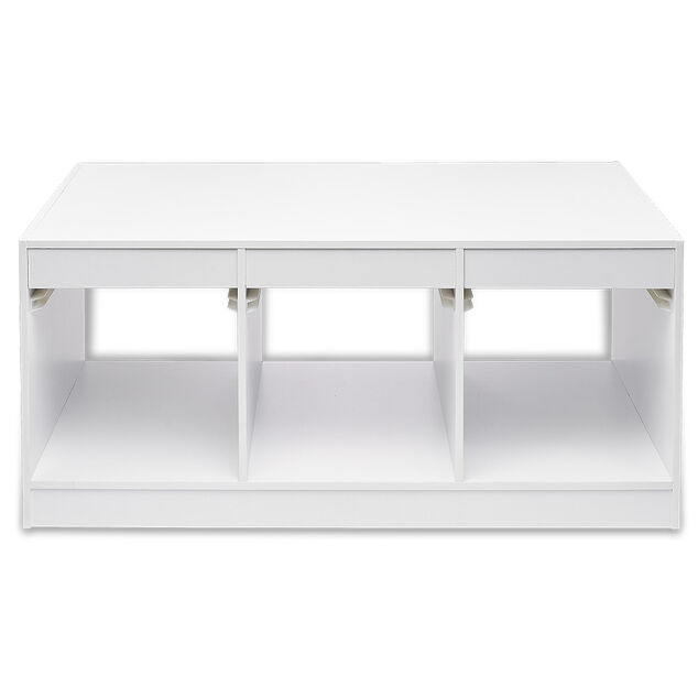 Structure de rangement horizontale pour 3 bacs coulissants