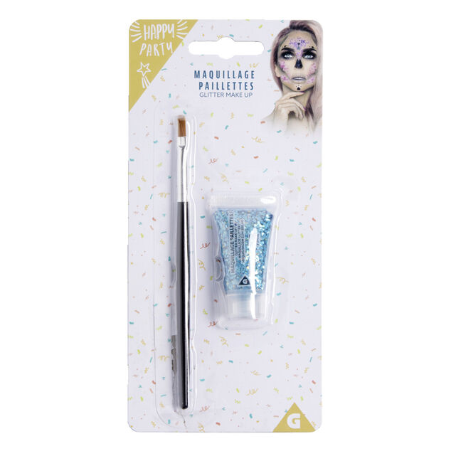 Maquillage paillettes avec pinceau - 4 coloris