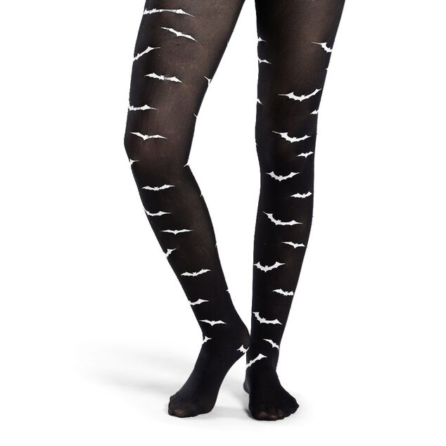 Collant Halloween adulte phosphorescent motif chauve-souris T.unique