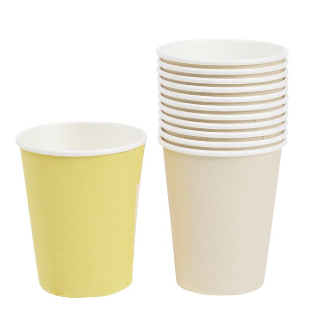 Gobelet en carton jaune x12 25cl