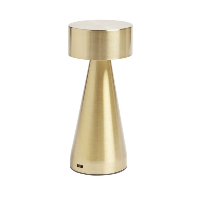 Lampe de table Squari USB tactile dor&eacute; &Oslash;9,5xH22,5cm