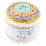 Pelote de laine acrylique ton jaune 150g