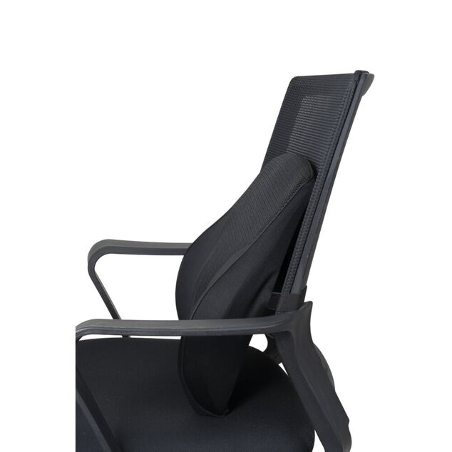 Dossier lombaire chaise de bureau m&eacute;moire de forme noir 43x11xH39,5cm