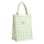 Sac isotherme 13L motif vichy vert 24x15xH33cm