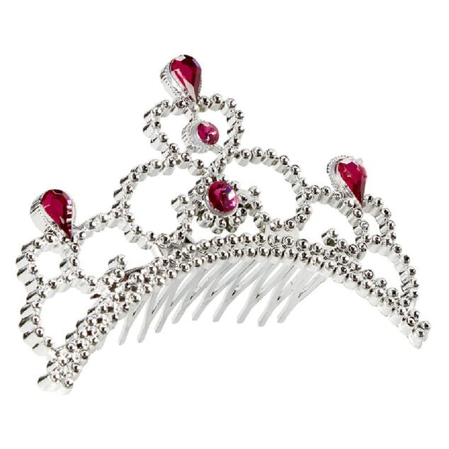 Serre-tête couronne princesse argenté