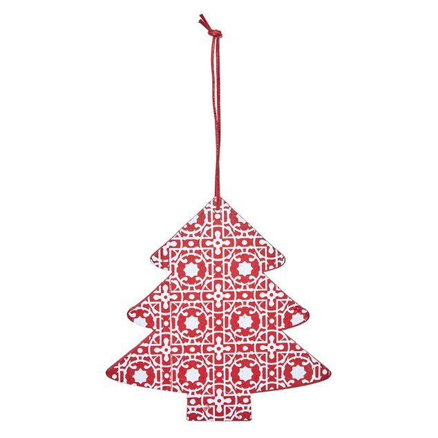 Suspension de Noël forme vintage en bois