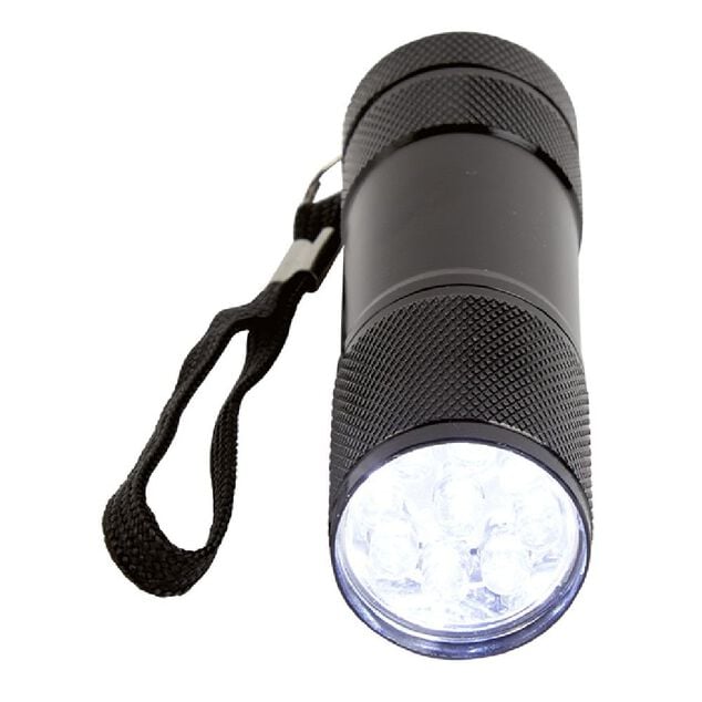 Lampe torche noire 9 LED