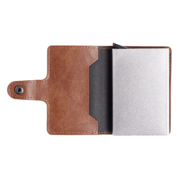 Portefeuille noir polyur&eacute;thane avec boitier RFID