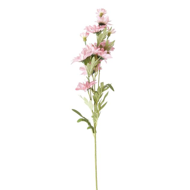 Fleur artificielle 3 tiges marguerite rose H75cm
