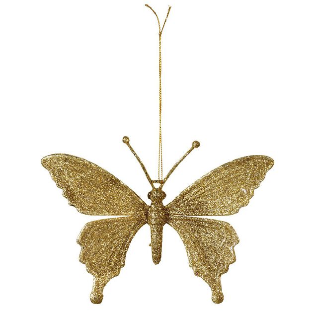 Suspension de No&euml;l forme Papillon paillett&eacute;